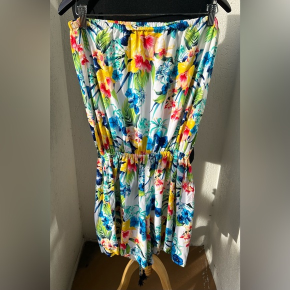 Tommy Bahama floral romper tropical floral romper rayon L NWOT - Picture 9 of 13
